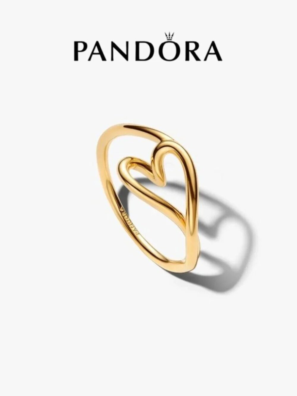 Pandora Organically Shaped Heart Small Ring